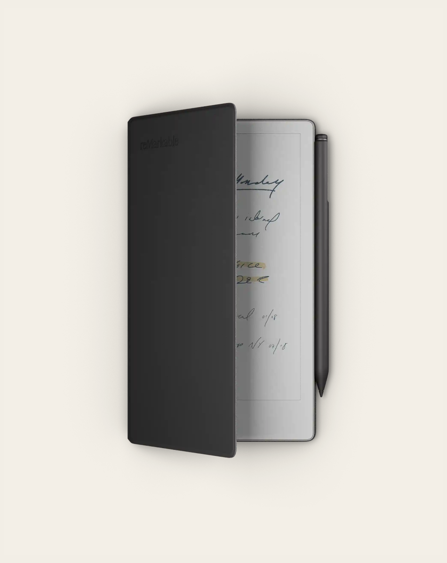 Sada 1 - rM Paper Pro Move + Marker Plus + Book Folio Leather Black
