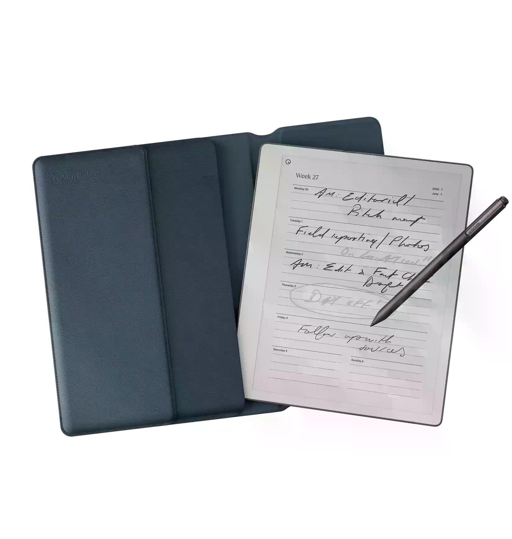 Être Destiné à Housse De Protection Tablette ReMarkable Paper Pro Silicone Bleu Lac
